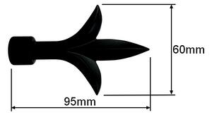 Garnýž kovová 100 cm dvouřadá - dvojitá 16 Lilie černá