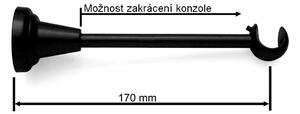 Garnýž kovová 100 cm jednořadá 16 torino černá
