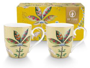 Pip Studio set 2 hrnků La Majorelle žlutý, 450 ml