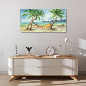 Obraz na plátně Obraz na plátně Beach Palm Sea Hammock