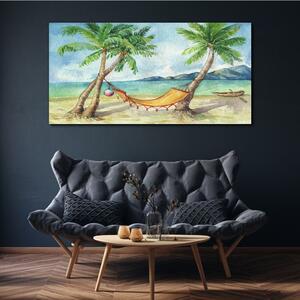Obraz na plátně Obraz na plátně Beach Palm Sea Hammock