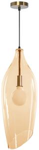 Toolight - Moderní skleněná stropní lampa E27 60W APP892-1CP, černá-zlatá, OSW-05693