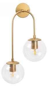 Opviq Nástěnná lampa Jevel I zlatá/čirá