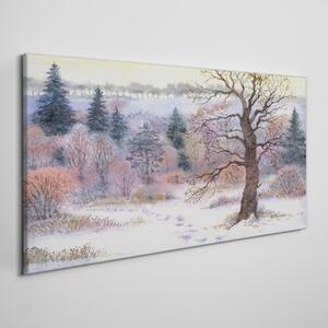 Obraz na plátně Obraz na plátně lesní zimní sníh příroda