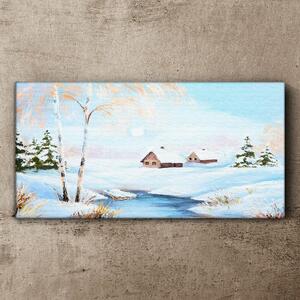 Obraz na plátně Obraz na plátně Zimní sníh stromy