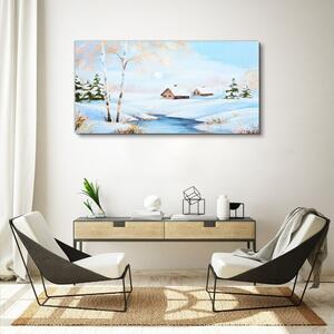 Obraz na plátně Obraz na plátně Zimní sníh stromy
