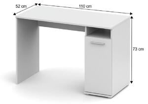 Tempo Kondela PC stůl, bílá, NOKO-SINGA 21