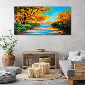 Obraz na plátně Obraz na plátně Strom cesta podzimní příroda