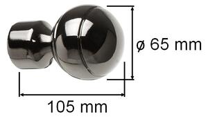 Garnýž kovová 100 cm dvouřadá - dvojitá 25 Paola onyx