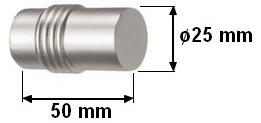 Garnýž kovová 100 cm jednořadá 19 Cylinder satina