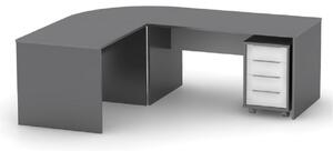 Psací stůl, grafit / bílá, RIOMA NEW TYP 17