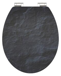 Eisl Sanitär WC prkénko MDF Soft Close Black Stone High Gloss 80535