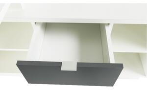 Kancelářský rohový stůl bílý s funkční skříňkou TK186