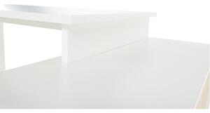 Psací stůl, bílá / šedá, DALTON 2 NEW VE 02