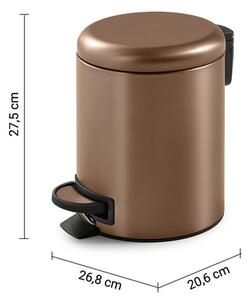 Gedy - Odpadkový koš POTTY 5 l Soft Close bronzová