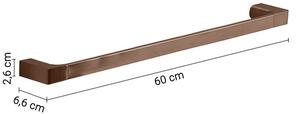 Gedy - Nástěnný věšák na ručníky PIRENEI 60 cm bronzová