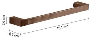Gedy - Nástěnný věšák na ručníky PIRENEI 45 cm bronzová