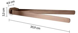 Gedy - Nástěnný věšák na ručníky otočný PIRENEI 36 cm bronzová