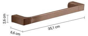 Gedy - Nástěnný věšák na ručníky PIRENEI 35 cm bronzová