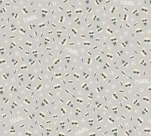 A.S. Création | Vliesová tapeta na zeď Karl Lagerfeld 37843-3 | 0,53 x 10,05 m | bílá, černá, šedá