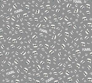A.S. Création | Vliesová tapeta na zeď Karl Lagerfeld 37843-2 | 0,53 x 10,05 m | bílá, černá, šedá