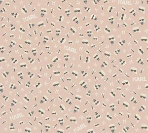 A.S. Création | Vliesová tapeta na zeď Karl Lagerfeld 37843-8 | 0,53 x 10,05 m | bílá, černá, růžová