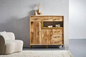 VYSOKÁ KOMODA, mangové dřevo, 135/132/40 cm MID.YOU - Online Only komody, Online Only