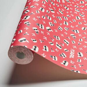 A.S. Création | Vliesová tapeta na zeď Karl Lagerfeld 37843-5 | 0,53 x 10,05 m | červená, bílá, černá