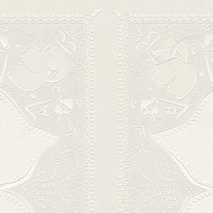 A.S. Création | Vliesová tapeta na zeď Karl Lagerfeld 37845-1 | 0,53 x 10,05 m | bílá, krémová