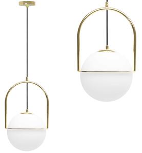 Toolight Moderní závěsné osvětlení Ball 1 APP1674-1CP zlatá/bílá