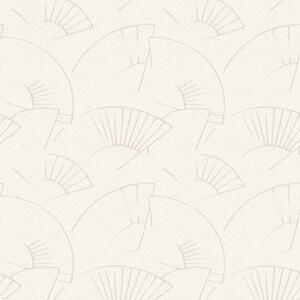 A.S. Création | Vliesová tapeta na zeď Karl Lagerfeld 37847-5 | 0,53 x 10,05 m | bílá, metalická