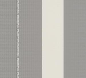 A.S. Création | Vliesová tapeta na zeď Karl Lagerfeld 37848-5 | 0,53 x 10,05 m | bílá, šedá