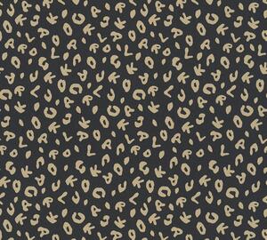 A.S. Création | Vliesová tapeta na zeď Karl Lagerfeld 37856-4 | 0,53 x 10,05 m | zlatá, černá
