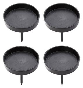 ADVENT Sada bodců na svíčku 8 cm 4 ks - černá