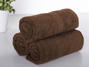XPOSE® Froté ručník VERONA 3ks - tmavě hnědý 30x50 cm