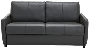ROZKLÁDACÍ POHOVKA S MATRACÍ, textil, kůže, tmavě šedá Xora - Rozkládací sedačky