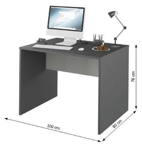 TEMPO PC stůl, grafit / bílá, RIOMA NEW TYP 12