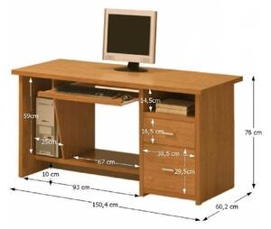 PC stůl, třešeň americká, OSCAR PC1