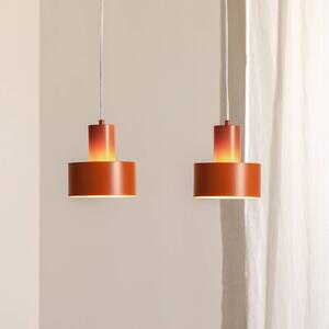SIGMA Závěsné světlo Rif 2, cihlově červené, 2 žárovky, lineární, ocel, stmívatelný, Červená, Obývací pokoj / jídelna, kov, Moderní