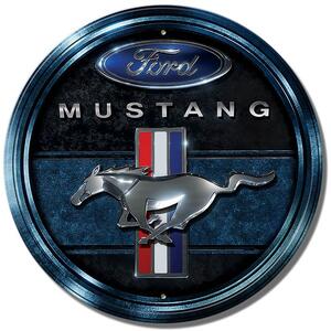 Plechová cedule Ford Mustang Blue 30 cm