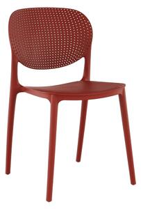 TEMPO Stohovatelná, židle, červená, FEDRA
