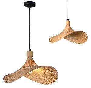 Toolight Toolight, bambusové závěsné svítidlo 30cm 1xE27 APP1642-1CP, přírodní hnědá-černá, OSW-05140