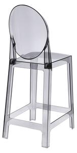 Židle barová Viki transparentní kouřová
