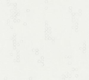 A.S. Création | Vliesová tapeta na zeď Attractive 37763-1 | 0,53 x 10,05 m | bílá, šedá