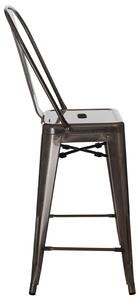 Barová židle s opěradlem Iris Back metalická