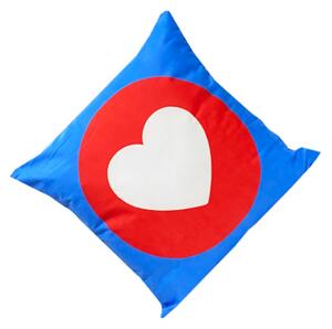 Povlak na polštář modrá -Heart