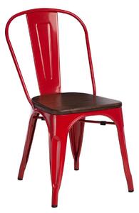 Židle Paris Wood ořech červená