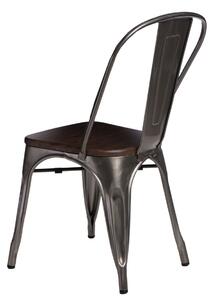 Židle Paris Wood ořech metalik