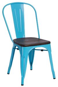 Židle Paris Wood ořech modrá