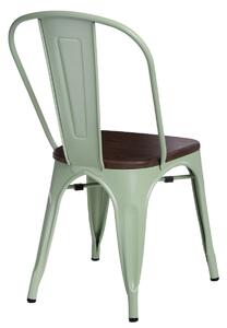 Židle Paris Wood ořech zelená